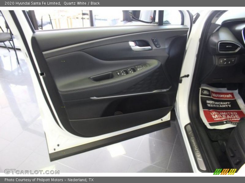 Quartz White / Black 2020 Hyundai Santa Fe Limited
