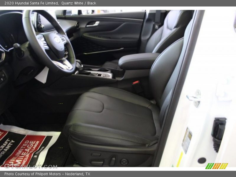 Quartz White / Black 2020 Hyundai Santa Fe Limited