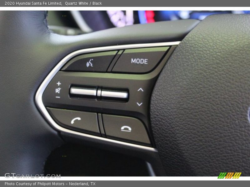 Quartz White / Black 2020 Hyundai Santa Fe Limited