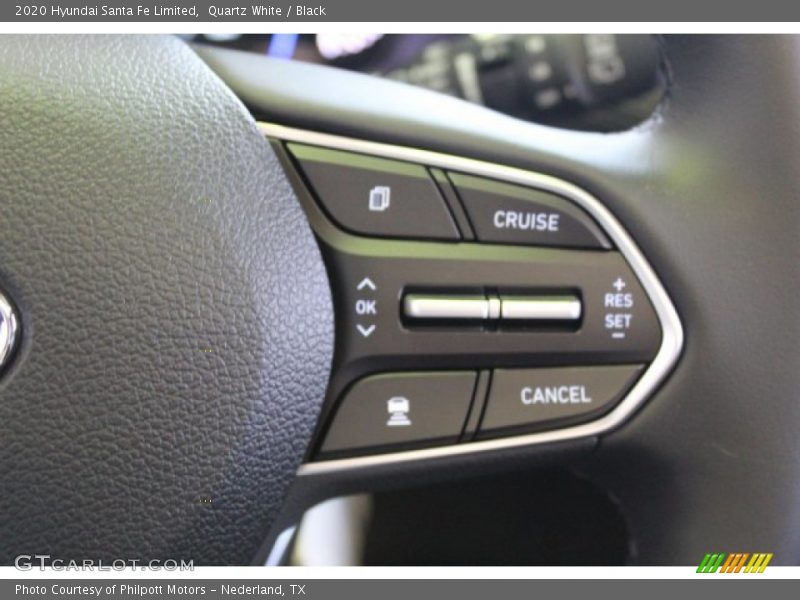 Quartz White / Black 2020 Hyundai Santa Fe Limited