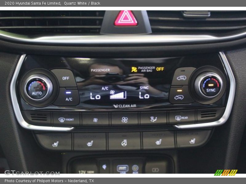 Quartz White / Black 2020 Hyundai Santa Fe Limited