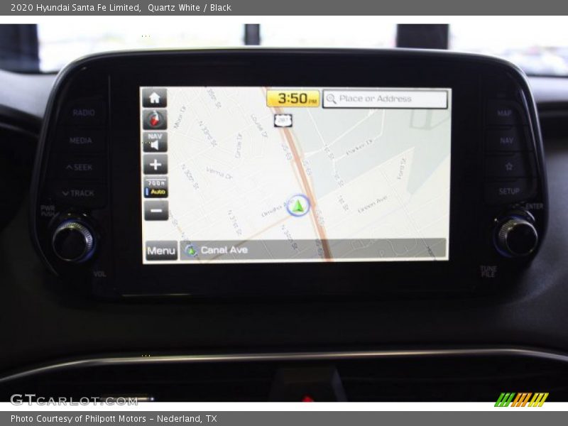 Quartz White / Black 2020 Hyundai Santa Fe Limited