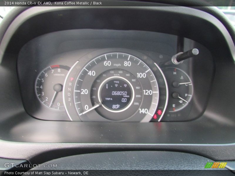 Kona Coffee Metallic / Black 2014 Honda CR-V EX AWD