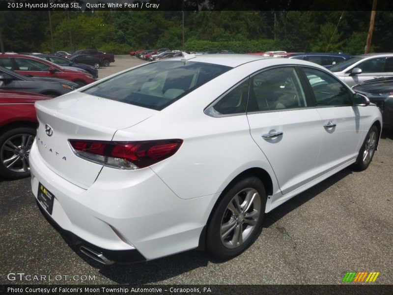 Quartz White Pearl / Gray 2019 Hyundai Sonata SEL