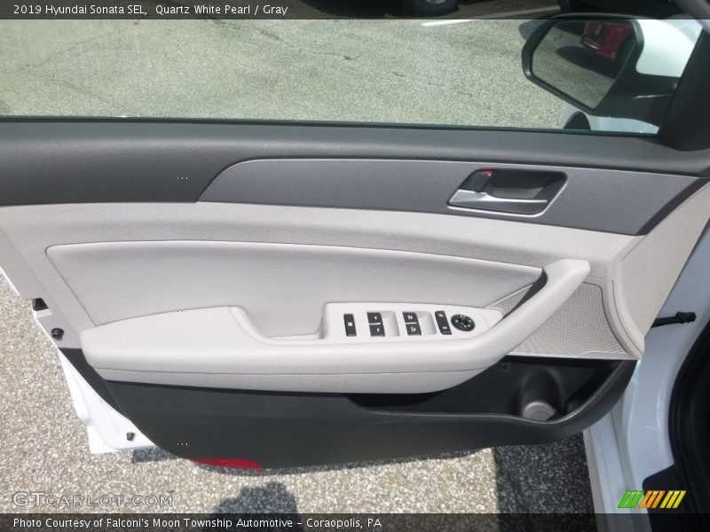 Quartz White Pearl / Gray 2019 Hyundai Sonata SEL