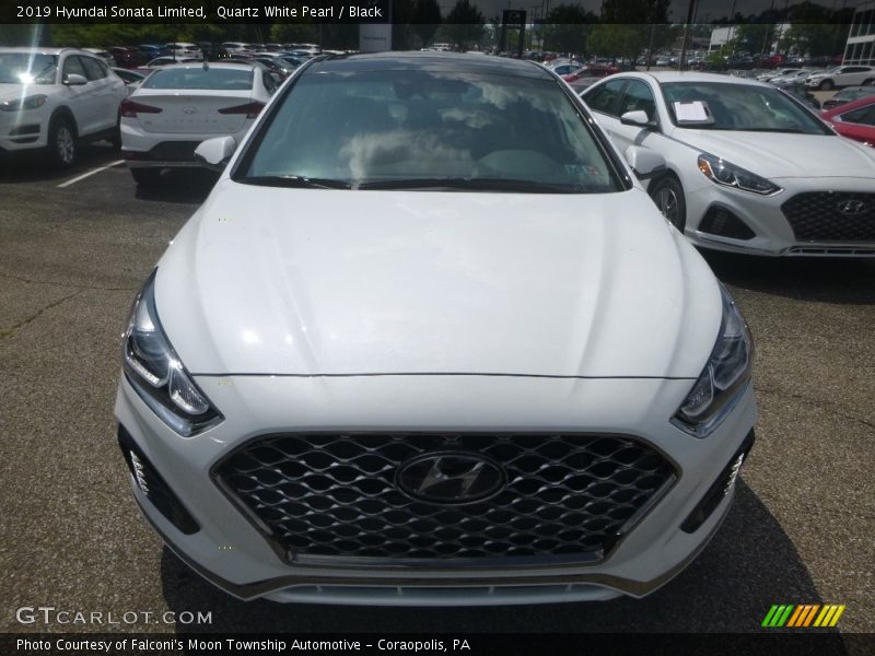 Quartz White Pearl / Black 2019 Hyundai Sonata Limited