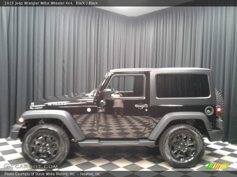 Black / Black 2015 Jeep Wrangler Willys Wheeler 4x4