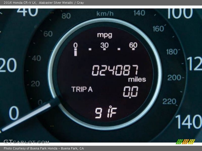 Alabaster Silver Metallic / Gray 2016 Honda CR-V LX