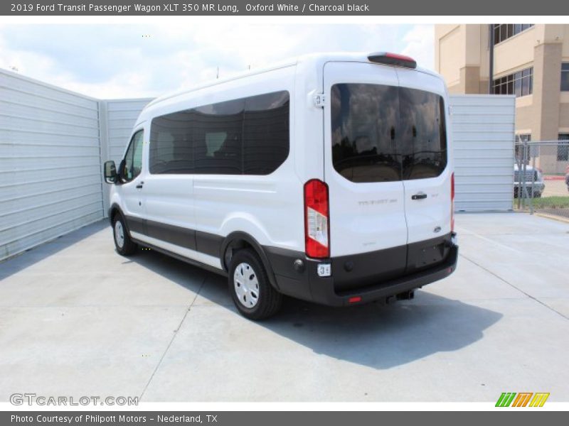 Oxford White / Charcoal black 2019 Ford Transit Passenger Wagon XLT 350 MR Long