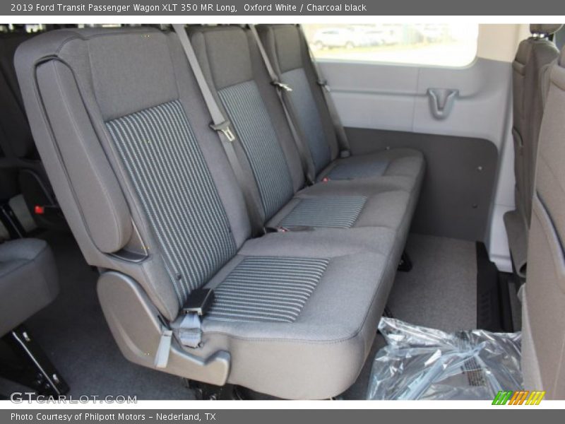 Oxford White / Charcoal black 2019 Ford Transit Passenger Wagon XLT 350 MR Long