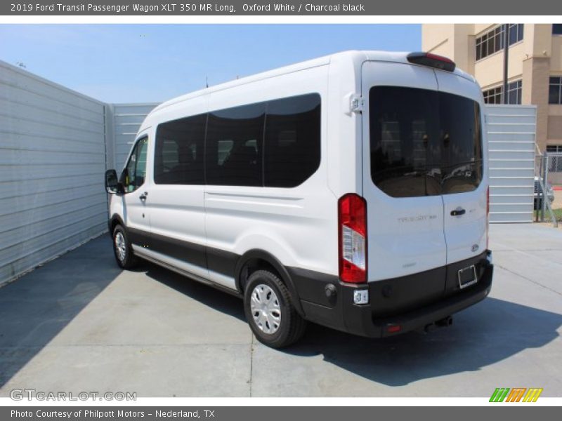 Oxford White / Charcoal black 2019 Ford Transit Passenger Wagon XLT 350 MR Long