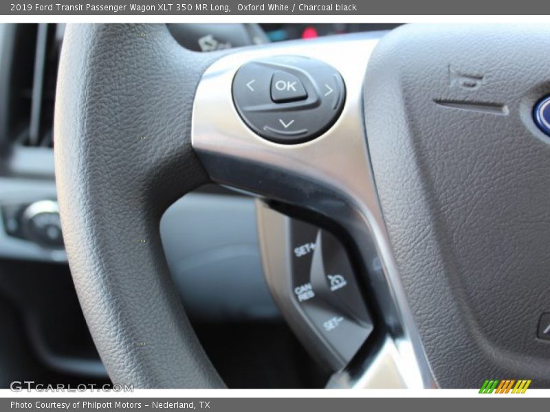 Oxford White / Charcoal black 2019 Ford Transit Passenger Wagon XLT 350 MR Long