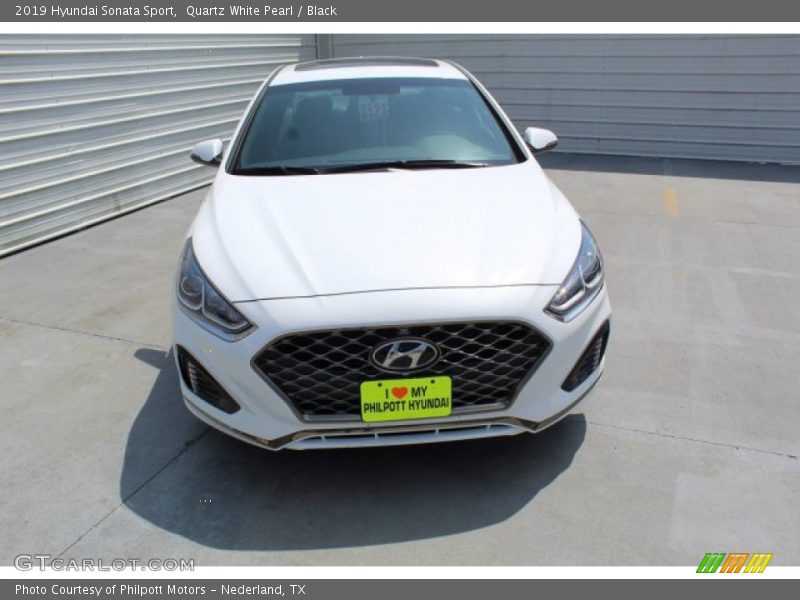 Quartz White Pearl / Black 2019 Hyundai Sonata Sport