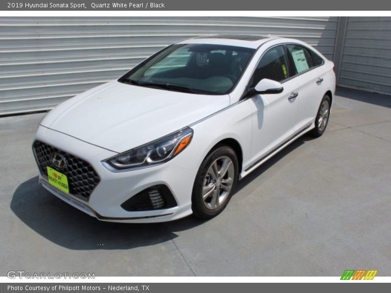 Quartz White Pearl / Black 2019 Hyundai Sonata Sport
