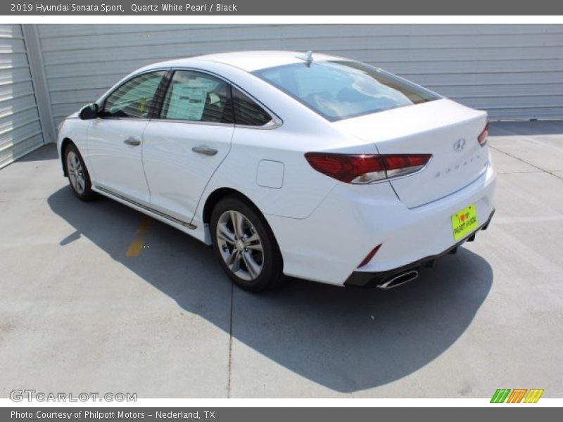 Quartz White Pearl / Black 2019 Hyundai Sonata Sport