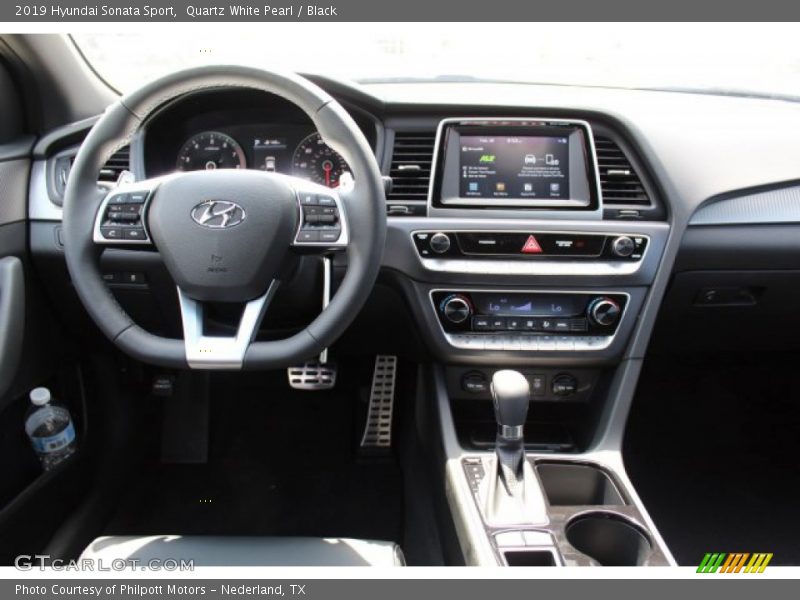 Quartz White Pearl / Black 2019 Hyundai Sonata Sport