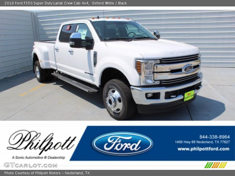 Oxford White / Black 2019 Ford F350 Super Duty Lariat Crew Cab 4x4