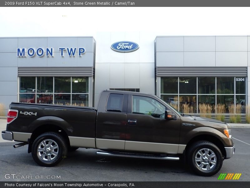 Stone Green Metallic / Camel/Tan 2009 Ford F150 XLT SuperCab 4x4