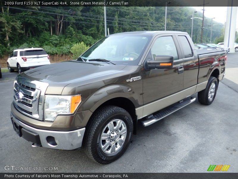 Stone Green Metallic / Camel/Tan 2009 Ford F150 XLT SuperCab 4x4