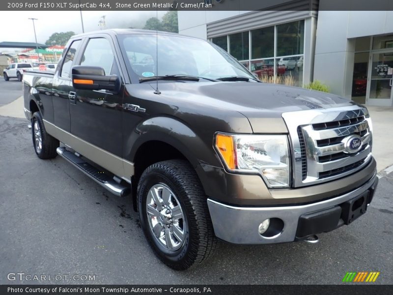 Stone Green Metallic / Camel/Tan 2009 Ford F150 XLT SuperCab 4x4