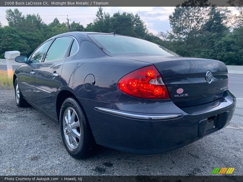 Midnight Blue Metallic / Titanium 2008 Buick LaCrosse CX