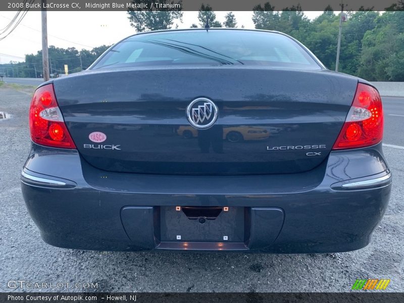 Midnight Blue Metallic / Titanium 2008 Buick LaCrosse CX