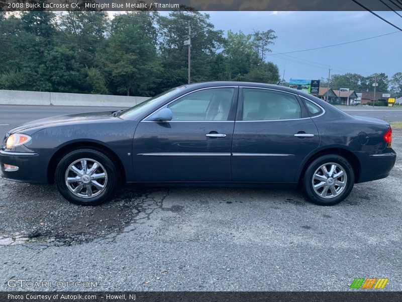 Midnight Blue Metallic / Titanium 2008 Buick LaCrosse CX