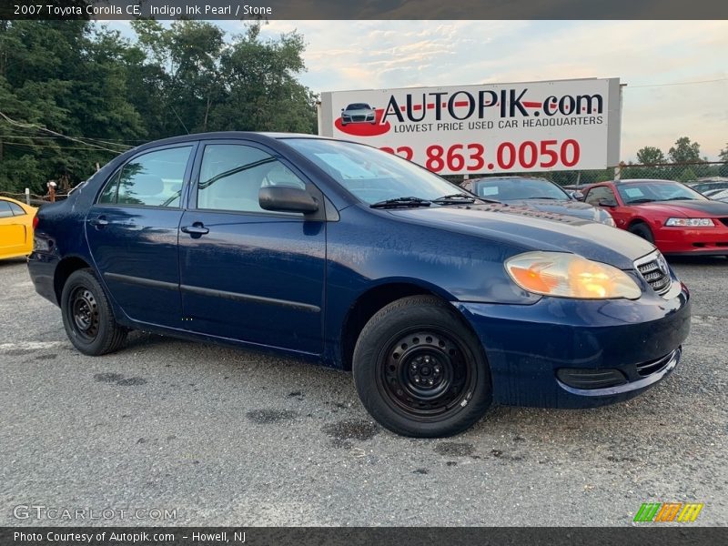 Indigo Ink Pearl / Stone 2007 Toyota Corolla CE