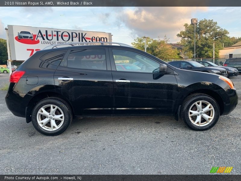 Wicked Black / Black 2010 Nissan Rogue SL AWD