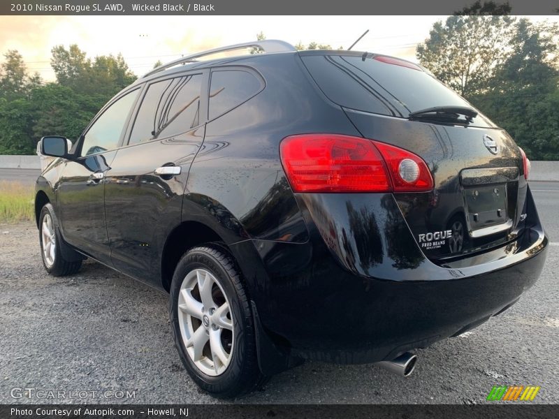 Wicked Black / Black 2010 Nissan Rogue SL AWD