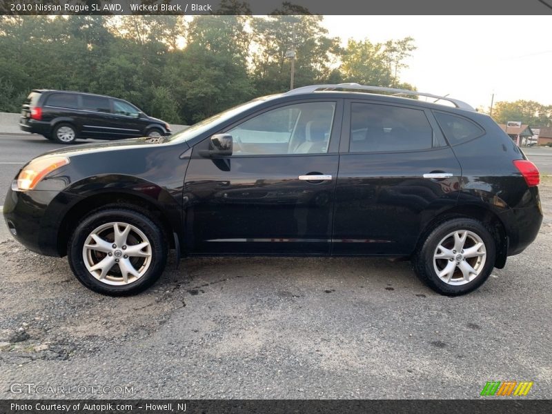 Wicked Black / Black 2010 Nissan Rogue SL AWD