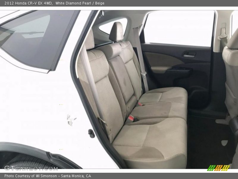 White Diamond Pearl / Beige 2012 Honda CR-V EX 4WD