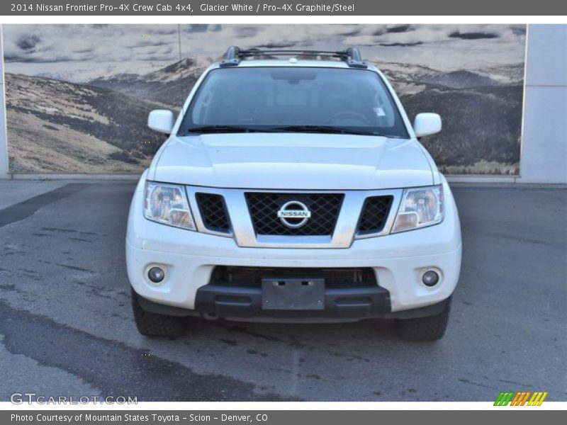 Glacier White / Pro-4X Graphite/Steel 2014 Nissan Frontier Pro-4X Crew Cab 4x4