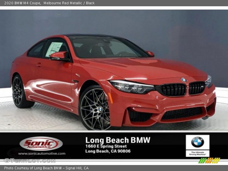 Melbourne Red Metallic / Black 2020 BMW M4 Coupe