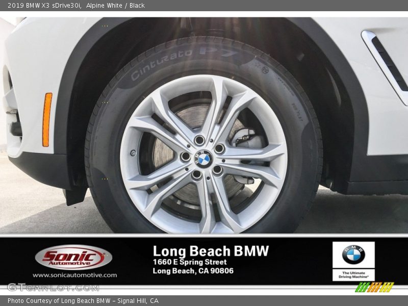 Alpine White / Black 2019 BMW X3 sDrive30i