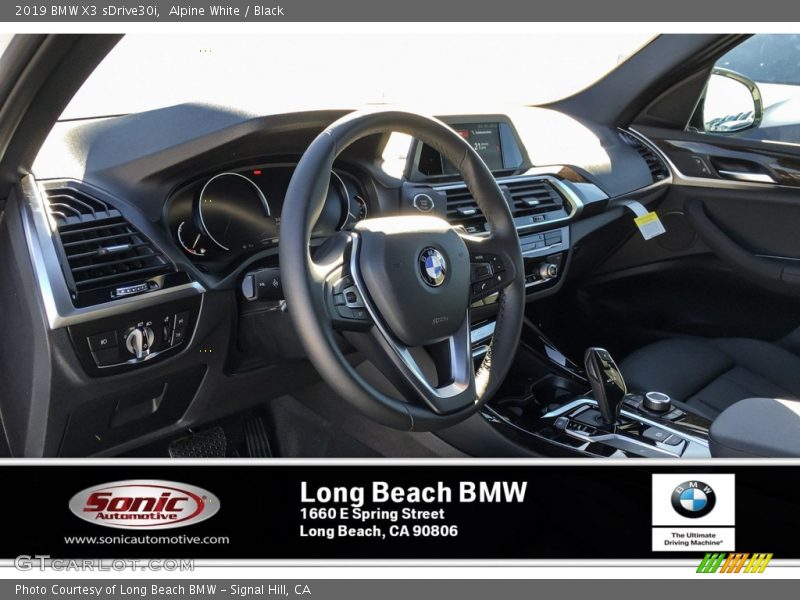 Alpine White / Black 2019 BMW X3 sDrive30i