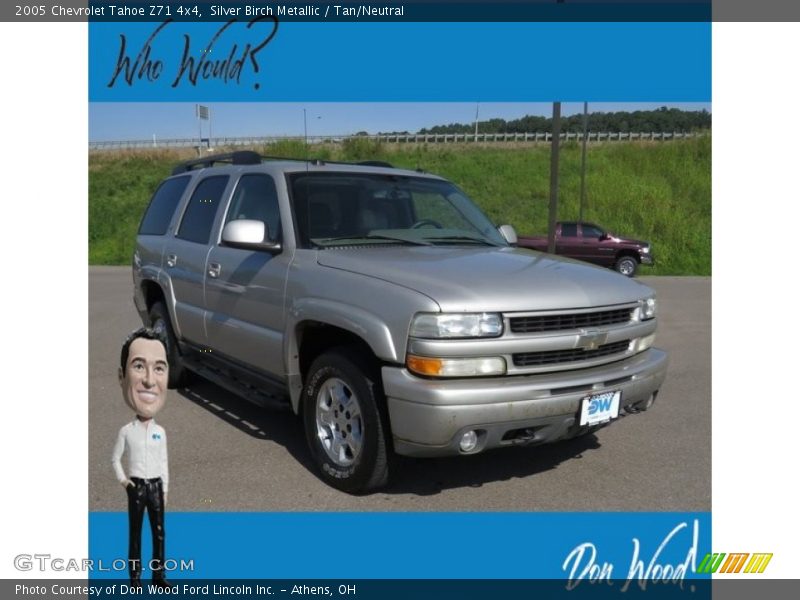 Silver Birch Metallic / Tan/Neutral 2005 Chevrolet Tahoe Z71 4x4