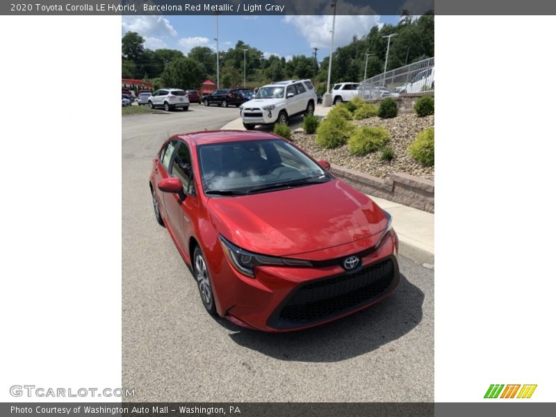 Barcelona Red Metallic / Light Gray 2020 Toyota Corolla LE Hybrid