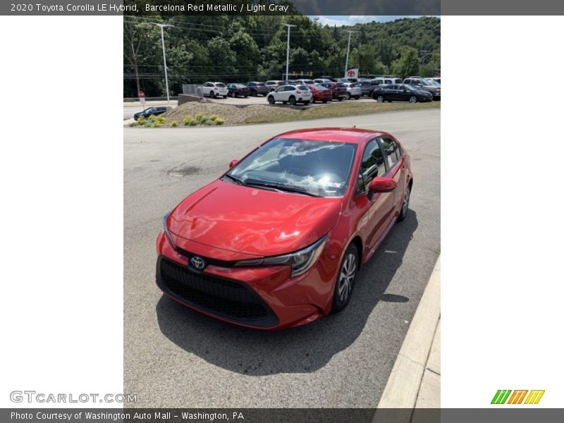 Barcelona Red Metallic / Light Gray 2020 Toyota Corolla LE Hybrid