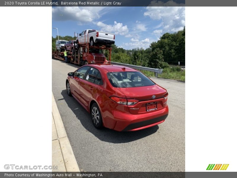 Barcelona Red Metallic / Light Gray 2020 Toyota Corolla LE Hybrid