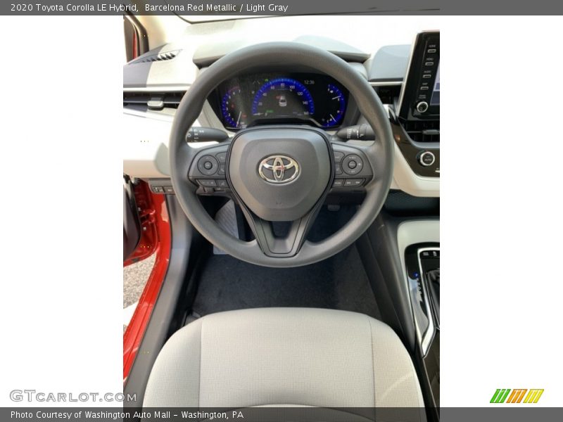 Barcelona Red Metallic / Light Gray 2020 Toyota Corolla LE Hybrid