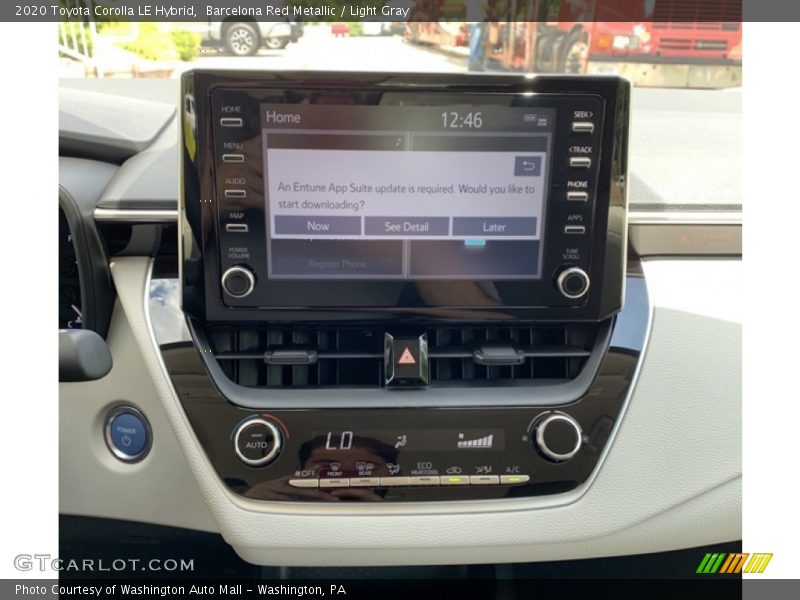 Barcelona Red Metallic / Light Gray 2020 Toyota Corolla LE Hybrid