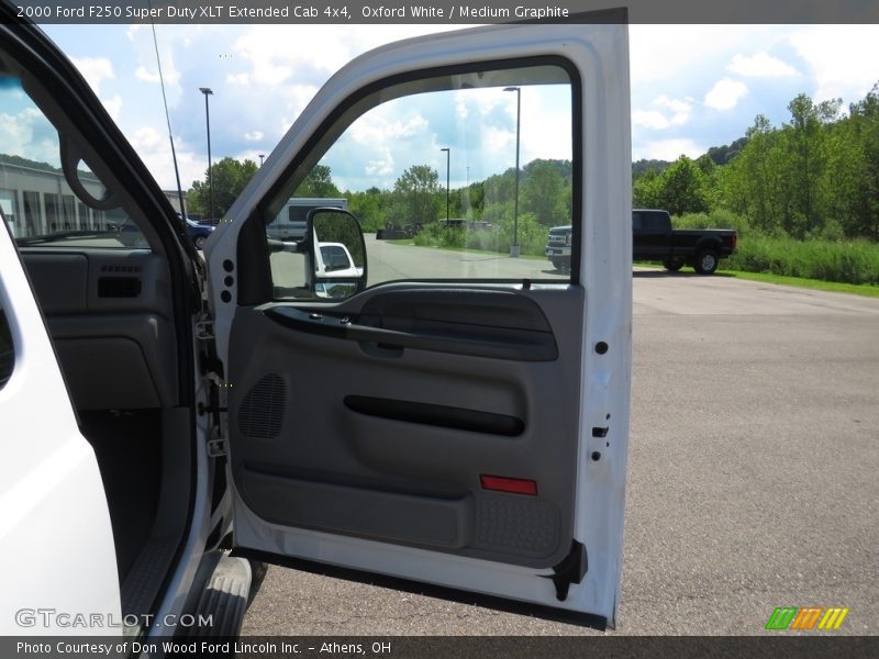 Oxford White / Medium Graphite 2000 Ford F250 Super Duty XLT Extended Cab 4x4