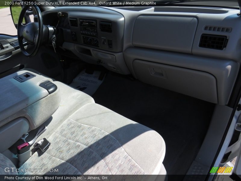 Oxford White / Medium Graphite 2000 Ford F250 Super Duty XLT Extended Cab 4x4