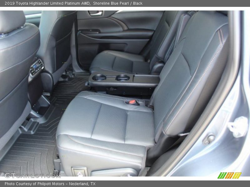 Shoreline Blue Pearl / Black 2019 Toyota Highlander Limited Platinum AWD
