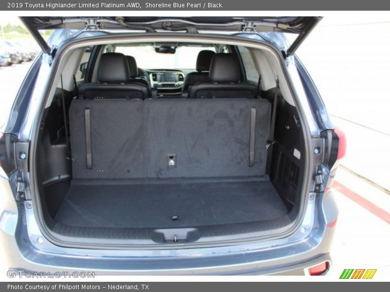 Shoreline Blue Pearl / Black 2019 Toyota Highlander Limited Platinum AWD
