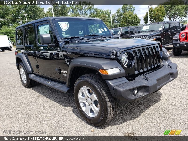 Black / Black 2020 Jeep Wrangler Unlimited Sport 4x4