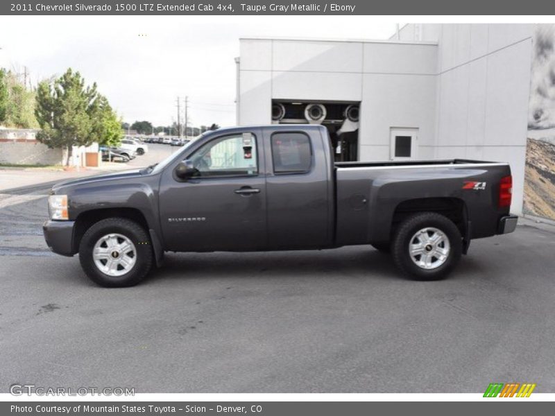 Taupe Gray Metallic / Ebony 2011 Chevrolet Silverado 1500 LTZ Extended Cab 4x4