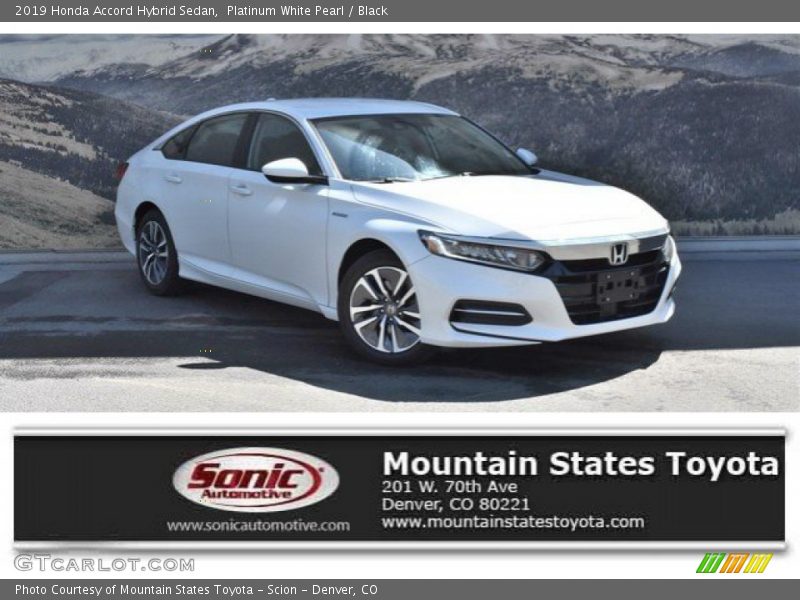Platinum White Pearl / Black 2019 Honda Accord Hybrid Sedan