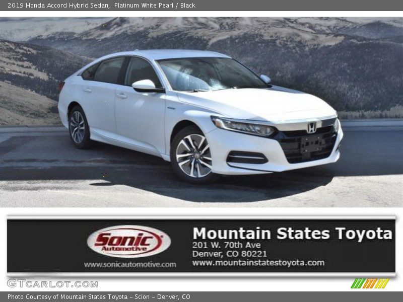 Platinum White Pearl / Black 2019 Honda Accord Hybrid Sedan